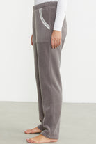 Cep Detaylı Düz Renk Polar Eşofman Altı - Gri - Sementa