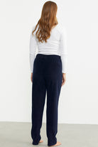 Cep Detaylı Düz Renk Polar Eşofman Altı - Lacivert - Sementa