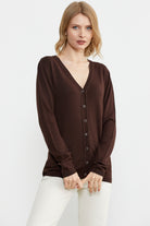 Cepli Basic Triko Hırka - Kahve (2) Sementa