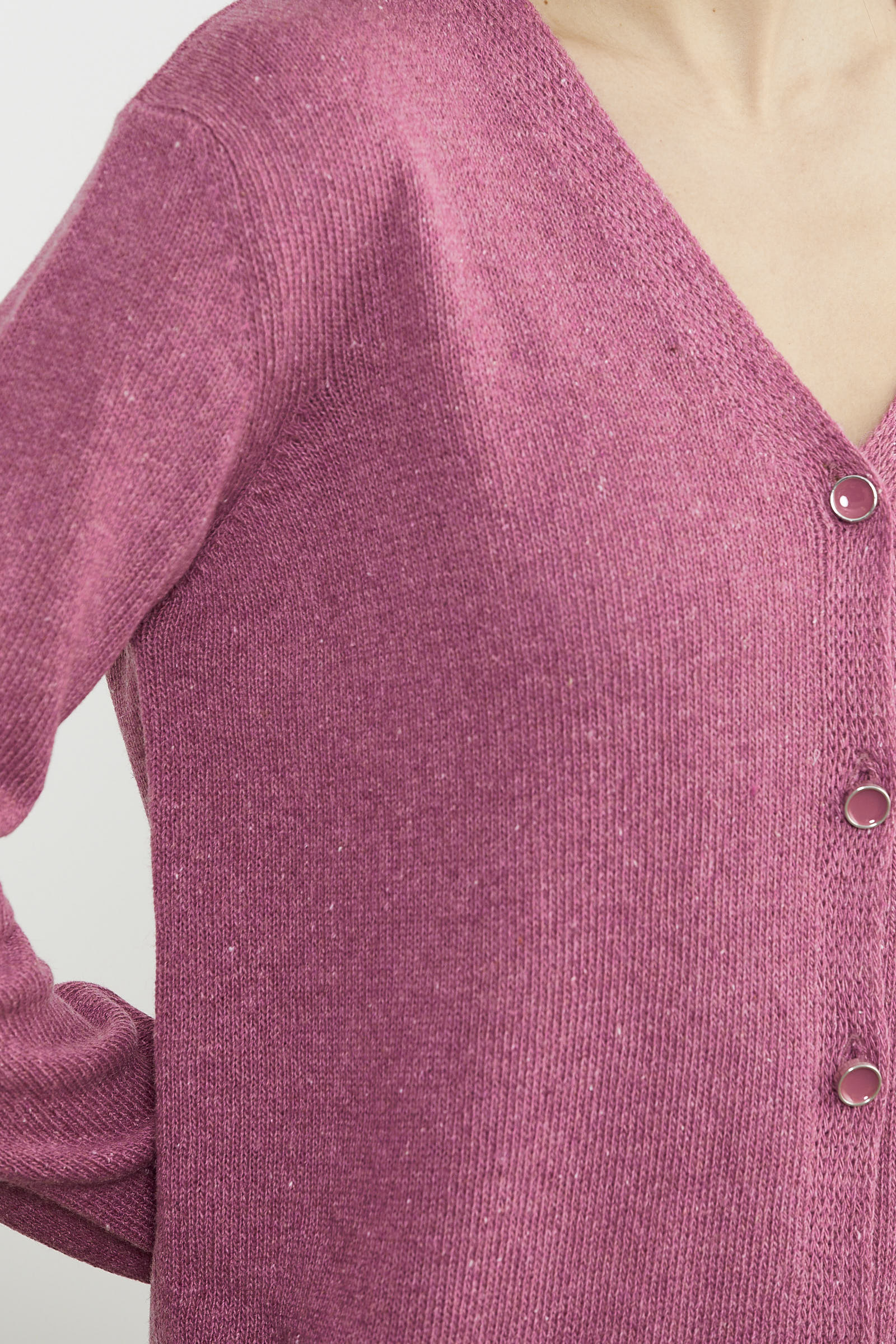 Cepli Basic Yünlü Triko Hırka - Gül (4) Sementa