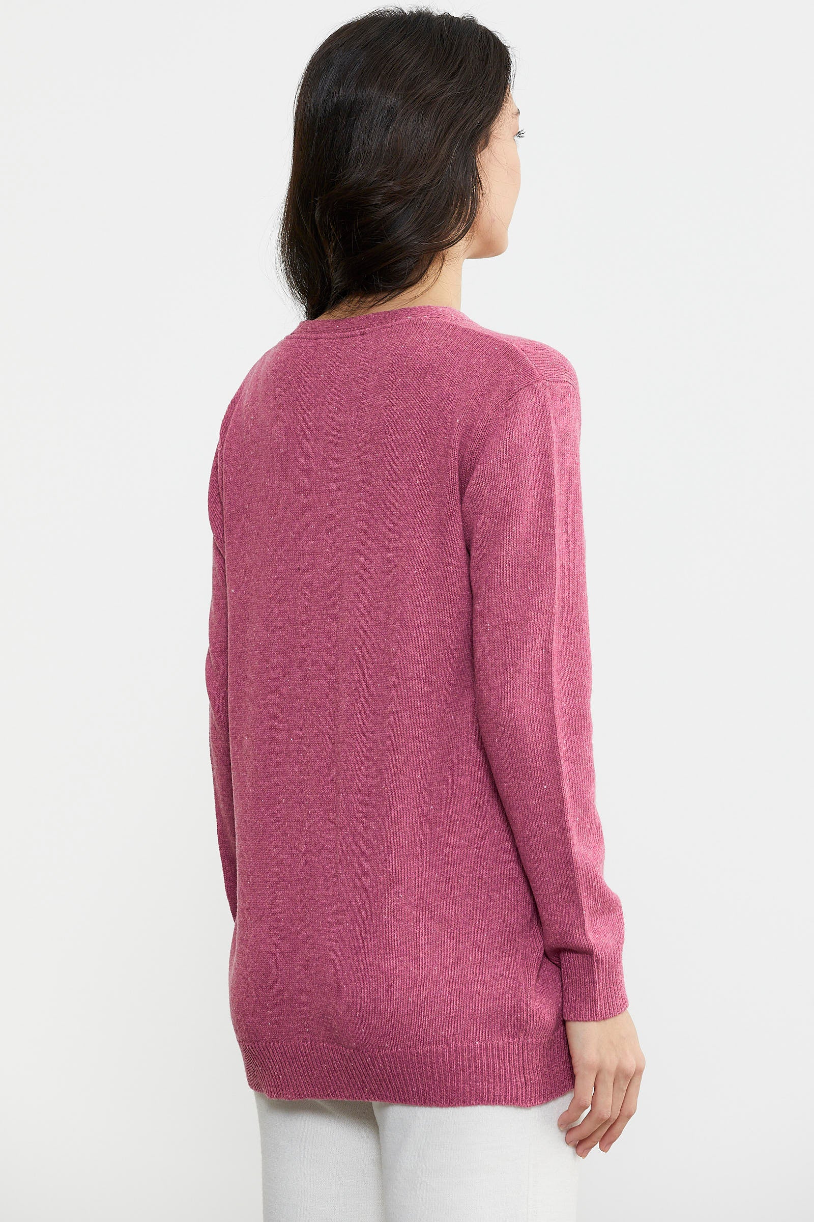 Cepli Basic Yünlü Triko Hırka - Gül (5) Sementa