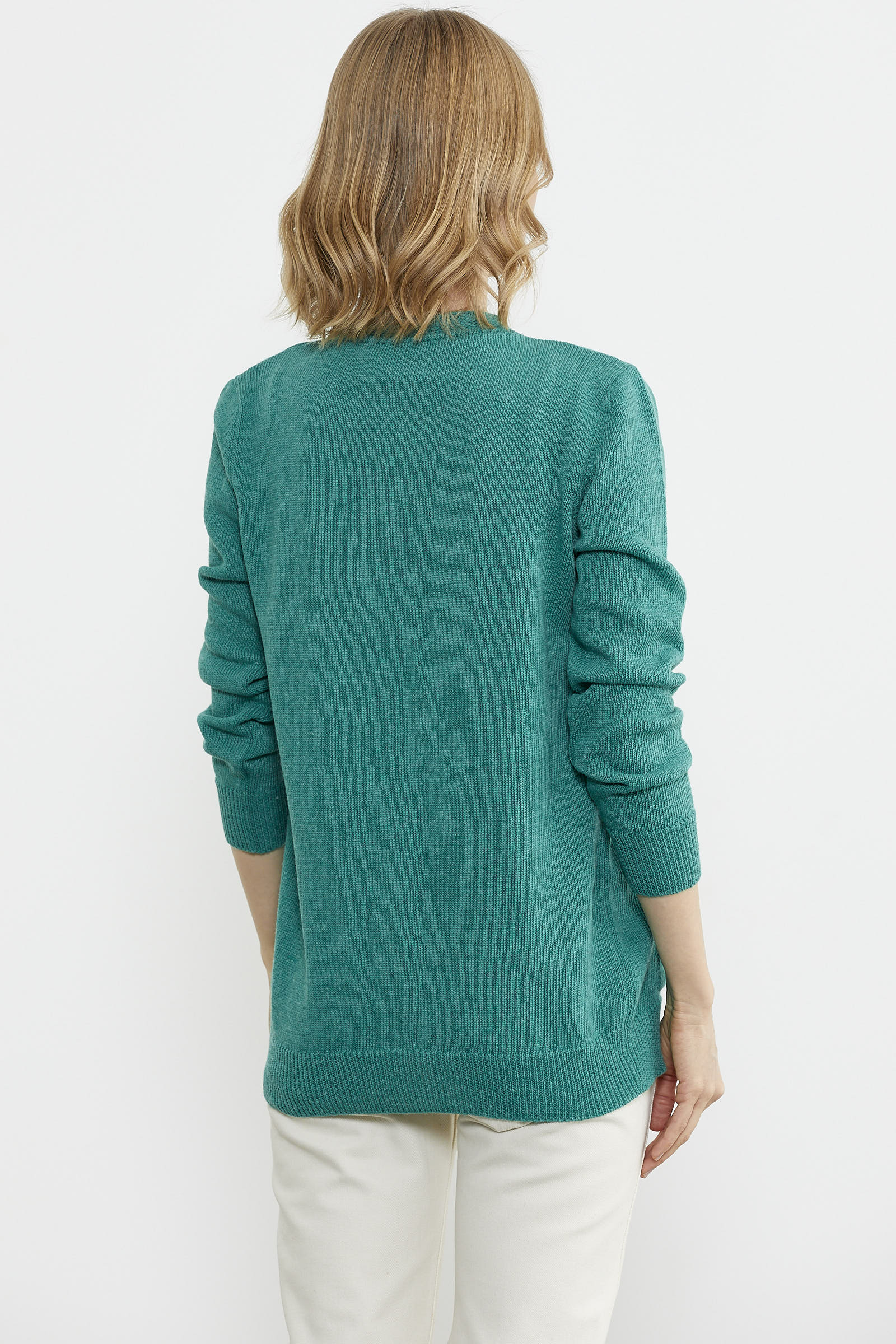 Cepli Basic Yünlü Triko Hırka - Yeşil (4) Sementa