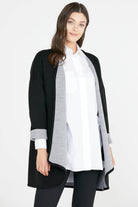 Cepli İki Renk Hırka - Siyah - Gri (3) Sementa