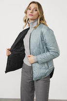 Çift Taraflı Giyilebilen Kapitone Mont - Siyah (6) Sementa