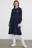 Çıtçıtlı Sıfır Yaka Kap - Lacivert (1) Sementa