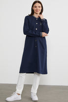 Çıtçıtlı Sıfır Yaka Kap - Lacivert (2) Sementa