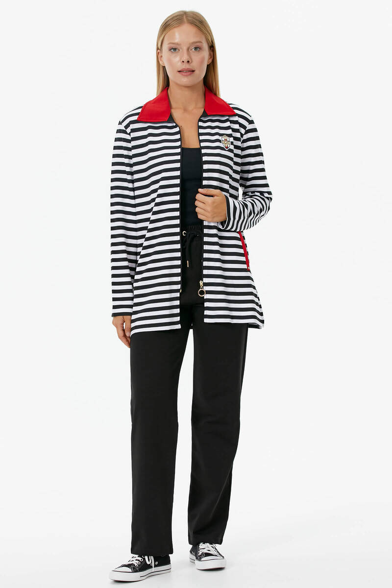 Çizgili Marine Eşofman Takım - Siyah (1) Sementa