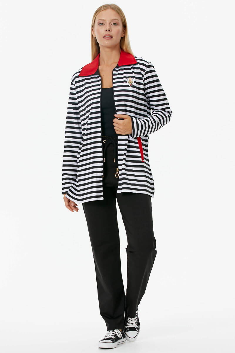 Çizgili Marine Eşofman Takım - Siyah (2) Sementa