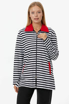 Çizgili Marine Eşofman Takım - Siyah (4) Sementa