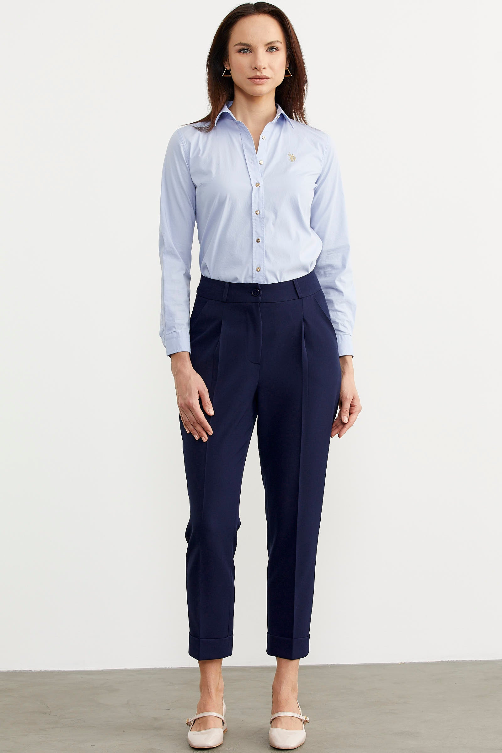 Dar Duble Paça Mevsimlik Kumaş Pantolon - Lacivert (1) Sementa