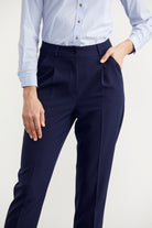 Dar Duble Paça Mevsimlik Kumaş Pantolon - Lacivert (4) Sementa