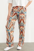 Desenli Viskon Dökümlü Pantolon - Açık Mavi (3) Sementa