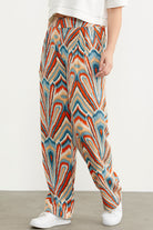 Desenli Viskon Dökümlü Pantolon - Açık Mavi (4) Sementa