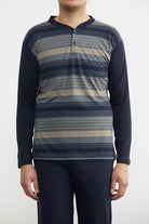 Desenli Yazlık Pijama Takım - Antrasit - Lacivert (2) Sementa