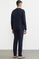 Desenli Yazlık Pijama Takım - Antrasit - Lacivert (5) Sementa