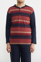 Desenli Yazlık Pijama Takım - Bordo (2) Sementa