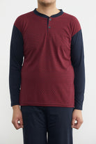 Desenli Yazlık Pijama Takım - Bordo (2) Sementa