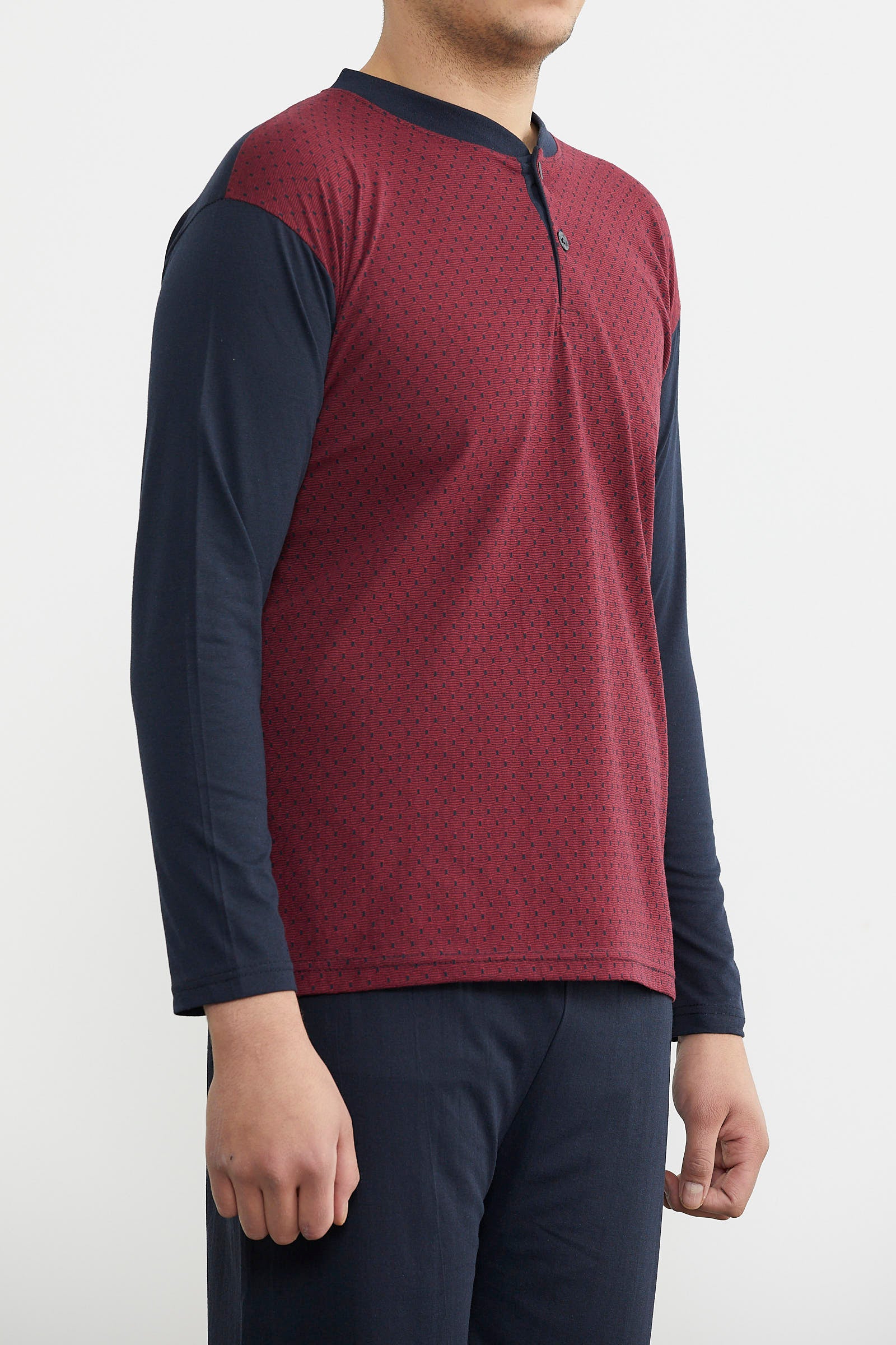 Desenli Yazlık Pijama Takım - Bordo (5) Sementa