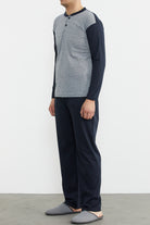 Desenli Yazlık Pijama Takım - Gri (3) Sementa