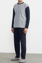 Desenli Yazlık Pijama Takım - Gri (2) Sementa