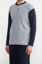 Desenli Yazlık Pijama Takım - Gri (3) Sementa