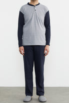 Desenli Yazlık Pijama Takım - Gri (4) Sementa