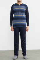 Desenli Yazlık Pijama Takım - Indigo (1) Sementa