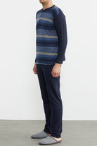 Desenli Yazlık Pijama Takım - Indigo (3) Sementa