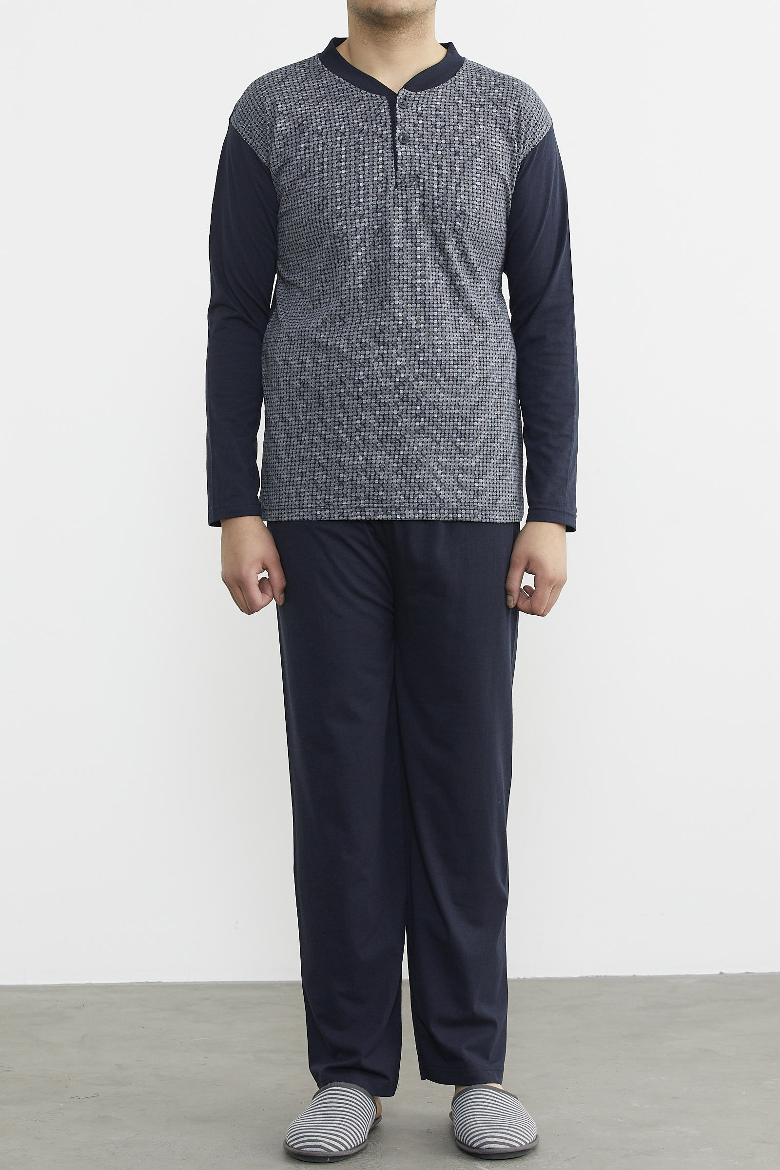 Desenli Yazlık Pijama Takım - Lacivert (1) Sementa