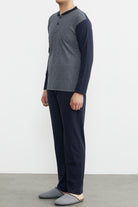 Desenli Yazlık Pijama Takım - Lacivert (2) Sementa