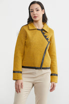 Düğme Detaylı Triko Ceket - Güneş - Kahverengi (2) Sementa