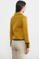 Düğme Detaylı Triko Ceket - Güneş - Kahverengi (5) Sementa