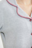 Düğmeli Gömlek Model Pijama Takım - Gri - Sementa