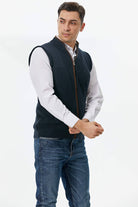 Fermuarlı Dik Yakalı Triko Yelek - Lacivert (2) Sementa