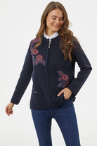 Fermuarlı Kalın Örgü Triko Ceket - Lacivert (2) Sementa