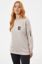 Fermuarlı Rahat Kalıp Sweatshirt - Bej (2) Sementa
