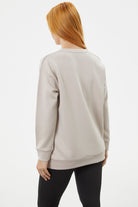 Fermuarlı Rahat Kalıp Sweatshirt - Bej (6) Sementa