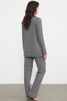 Gömlek Model Kareli Pijama Takım - Siyah (7) Sementa