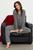 Gömlek Model Kareli Pijama Takım - Siyah (3) Sementa