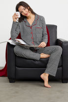 Gömlek Model Kareli Pijama Takım - Siyah (1) Sementa