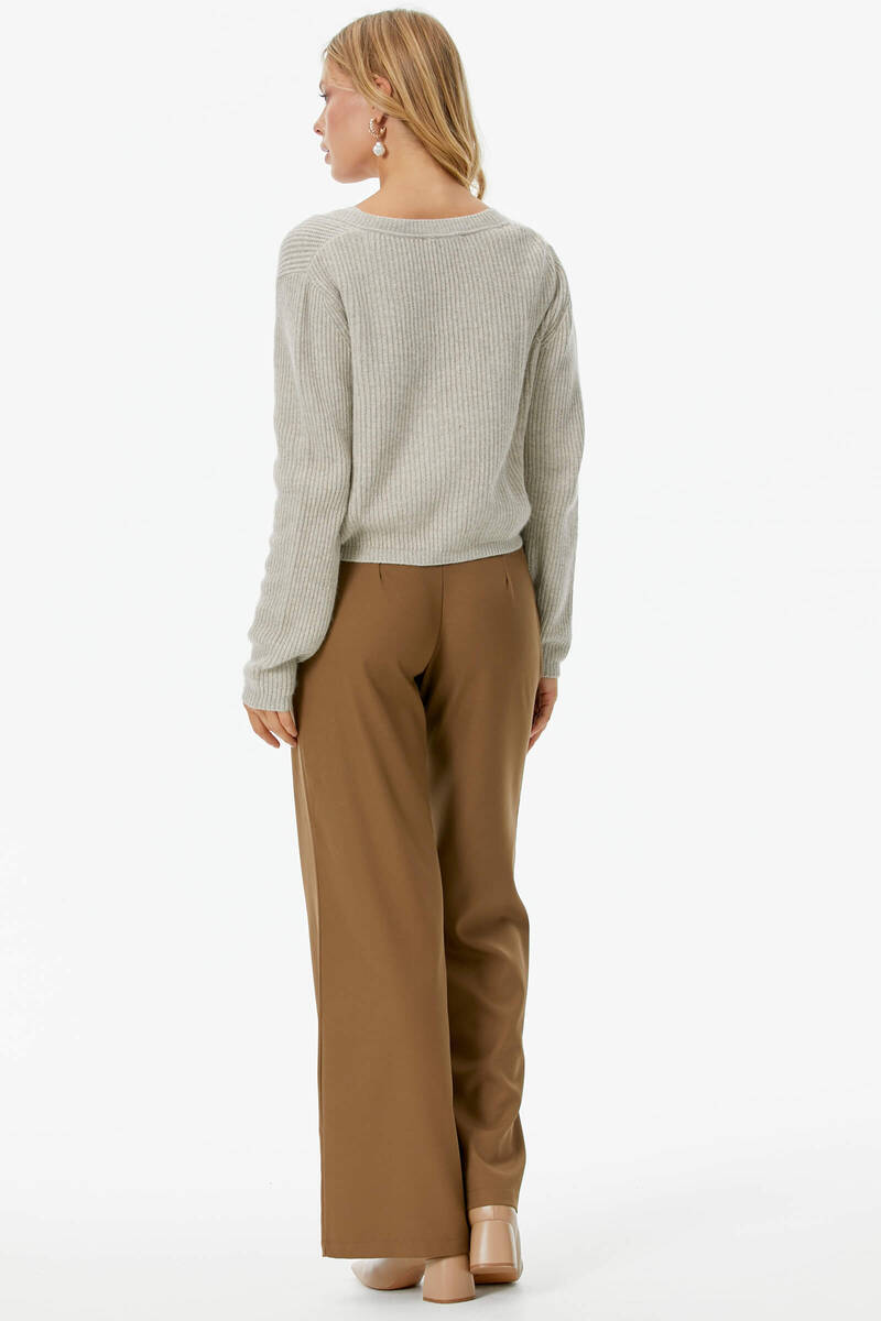 トップス hholic lib stretch cardigan 2pieces set Knitted Cardigan Crop Two-Piece Set - Camel – SEMENTA