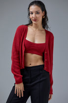 Hırka Atlet İkili Triko Takım - Kırmızı (2) Sementa