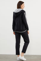 İçi Croplu Üçlü Kapüşonlu Eşofman Takım - Siyah (6) Sementa