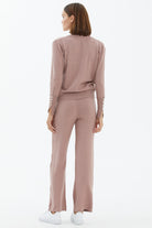 İçi Croplu Üçlü Triko Takım - Pudra (5) Sementa