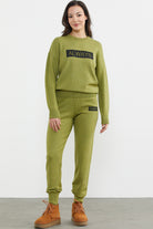Jogger Pantolonlu Baskılı Triko Takım - Yeşil (1) Sementa