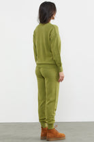 Jogger Pantolonlu Baskılı Triko Takım - Yeşil (6) Sementa