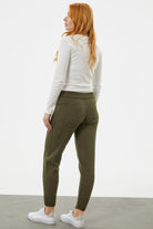 Jogger Rahat Kalıp Triko Pantolon - Haki (5) Sementa