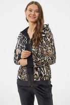 Kadife Leopar Desenli Eşofman Takım - Kahve (2) Sementa