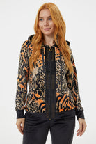 Kadife Leopar Desenli Eşofman Takım - Oranj (5) Sementa