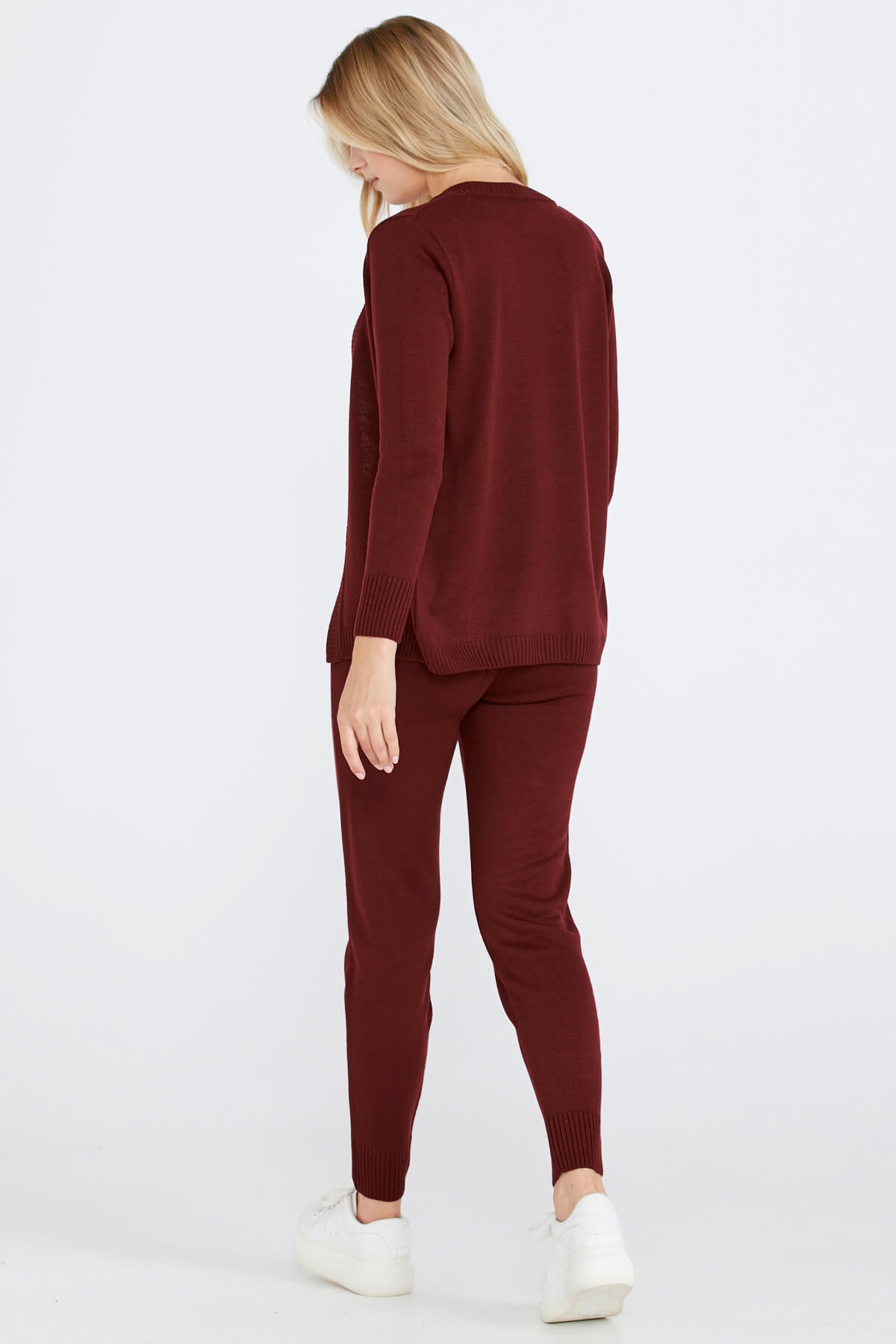 Kadın Üçlü Triko Takım - Bordo (5) Sementa